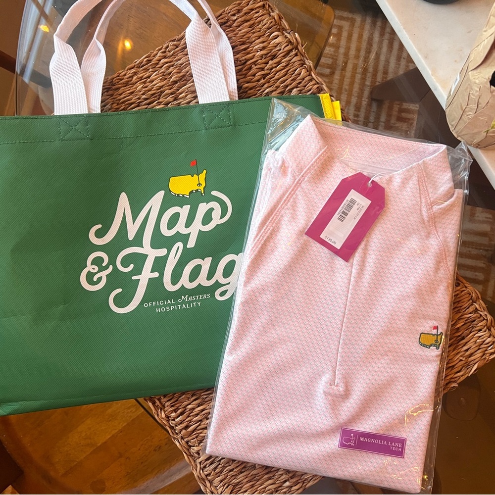 Official Masters Magnolia Lane Pink Patterned Polo Shirt 👕⛳️
